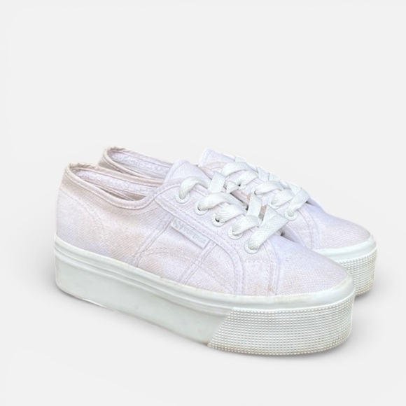 Superga 2790 Platform Sneaker in White Women's Size EU 36; US 6 - Picture 2 of 11